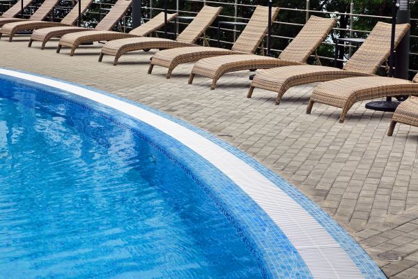 Poolside Hardscaping in Naperville